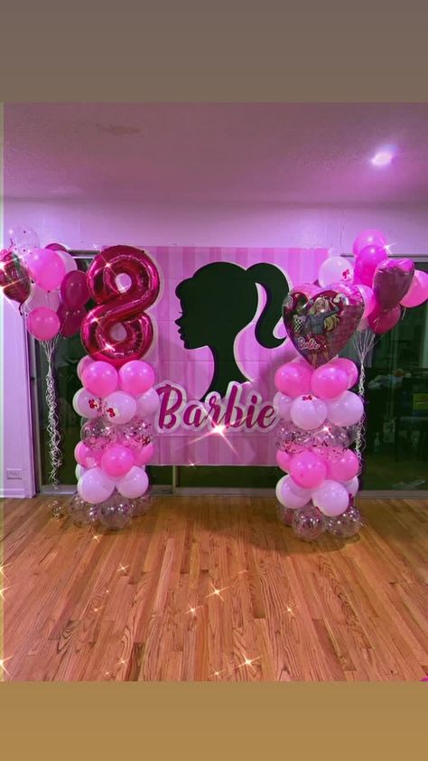 Barbie Girl Pink Backdrop Party Decor Lofaris Barbie Party Backdrop, Barbie Backdrop, Barbie Decorations, Barbie Party Decorations, 7th Birthday Party Ideas, Barbie Theme Party, Princess Theme Birthday, Baby Shower Christmas, Princess Theme Birthday Party