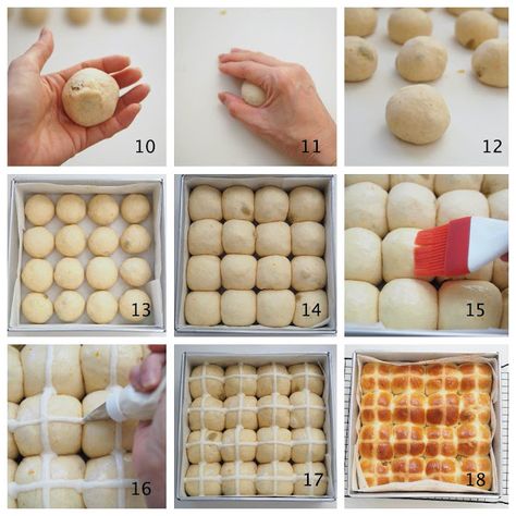 Hot Cross Buns (Yudane Method) - BAKE WITH PAWS Yudane Method, Bun Bread, Cross Buns Recipe, Hot Cross Buns Recipe, Baking Buns, Hot Cross Buns, Cross Buns, Bun Recipe, Homemade Cake