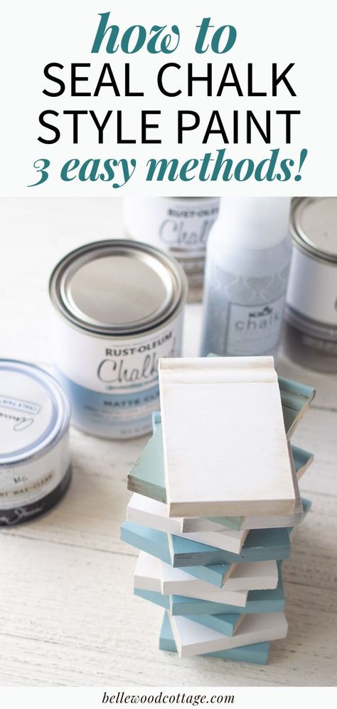 Sealing Chalk Paint, Chalk Paint Finishes, Make Chalk Paint, Chalk Paint Furniture Diy, Chalk Paint Wax, Chalk Crafts, Paint Crafts, Using Chalk Paint, Chalk Paint Projects