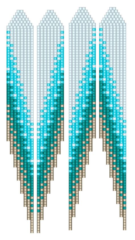 Beaded Earrings Template, Fringe Earring Pattern Free, Seed Bead Earring Patterns Free, Free Seed Bead Fringe Earring Patterns, Seed Bead Fringe Earrings Pattern, Beaded Earring Pattern, Beadwork Patterns Beading Techniques, Beaded Fringe Earrings Pattern, Bead Loom Earrings