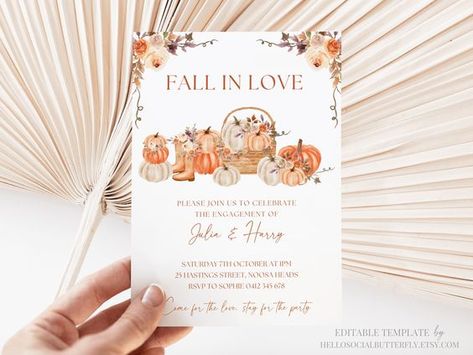 17 Sophisticated Fall Engagement Party Ideas Autumn Engagement Party, Fall In Love Engagement Party, Fall Engagement Party, Apple Cider Bar, Fall Engagement Parties, Autumn Bridal Shower, Fall In Love Bridal Shower, Fall Bridal Shower Invites, Invitation Unique