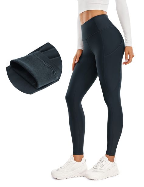 Hiking Leggings, Running Leggings Women, Thermal Fabric, Crz Yoga, Fleece Lined Leggings, Buy Leggings, Yoga Pants With Pockets, Lined Leggings, Thermal Leggings