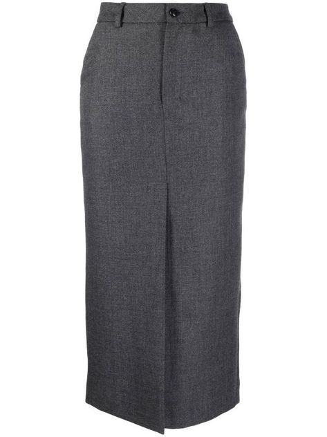 Skirt Png, Pencil Skirts High Waisted, Leather Pencil Skirts, Grey Skirt, Skirts Denim, Ami Paris, The Pencil, Pencil Skirts, Gray Skirt