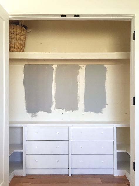 Something like this would be great to add storage to the girls' closets...the 'base' is the same Ikea dressers you already have Closet Ikea, Dresser In Closet, Built In Dresser, Closet Built Ins, Ikea Closet, Closet Hacks, Boys Closet, Doors Ideas, Closet Renovation