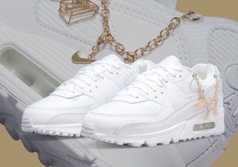 Nike Air Max 90 (W) "Lucky Charms" now available online Old School Vibes, New Sneaker Releases, Air Max 90 Women, School Vibes, Adidas Eqt, Sneaker Release, Lucky Charms, Fitness Workout For Women, New Sneakers