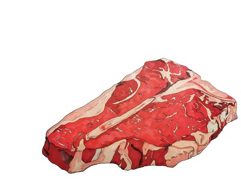 ArtStation - Steak, Terri Jones Street Food Illustration, Holly Exley, Meat Drawing, Slow Cooker Chicken Wings, Meat Art, Japanese Food Illustration, Low Carb Meats, Food Illustration Design, Chicken Plating