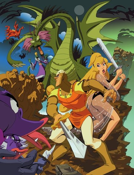 Dragon's Lair Comic Art: Ninja Movies, Dragons Lair, Cartoons Group, 1980s Nostalgia, Games Illustration, Don Bluth, Dragon's Lair, Retro Video Games, Artwork Wall