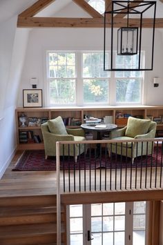 Loft Decorating Ideas Upstairs, Loft Office, Upstairs Loft, Casa Country, Lots Of Windows, Loft Decor, Loft Room, Loft Spaces, A Living Room