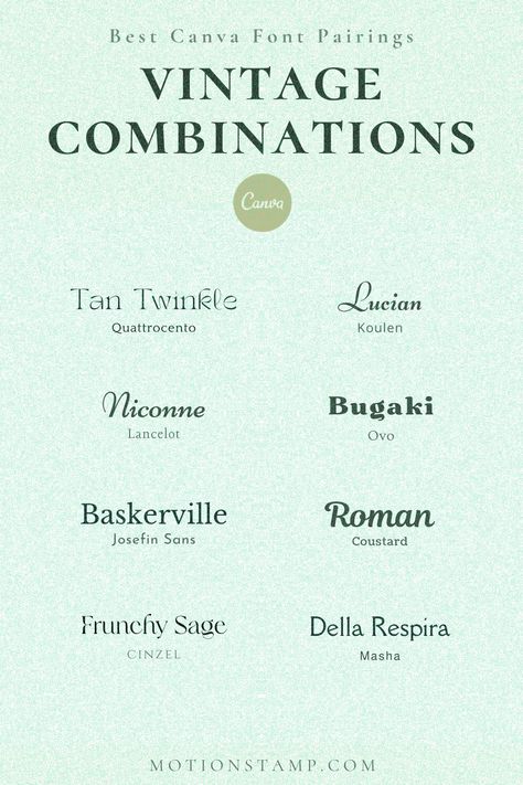 Fonts Design Canva Font Combinations, Canva Inspiration, Web Design Font, Fonts Canva, Canva Hacks, Canva Font, Free Calligraphy Fonts, Free Commercial Fonts, Font Pairings