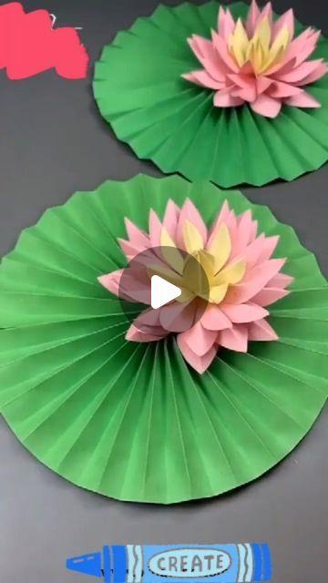 Lotus Flower Craft, Lotus Craft, Diy Craft Flowers, Paper Decoration Ideas, Paper Lily, Paper Lotus, Craft Flowers, Diy Water, Jar Crafts