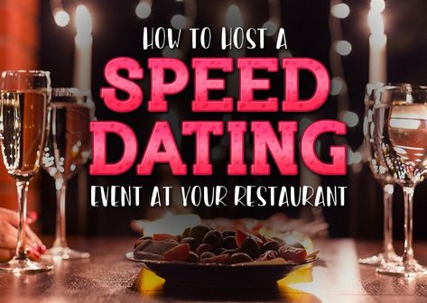 Hosting a well-planned speed dating event at your restaurant can help you make more money and bring new customers through your doors. Dinner Date Table, Restaurant Event Ideas, Bar Theme Ideas, Speed Dating Questions, Speed Dating Event, Date Table, Bar Promotion, Dating Apps Free, Melbourne Bars