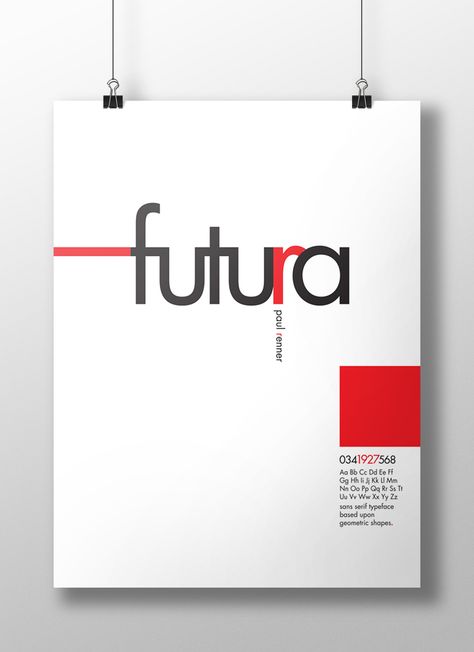 Typography Poster: Futura on Behance Typeface Poster, Typographic Poster Design, Typography Book, Typography Graphic Design, Buch Design, 타이포그래피 포스터 디자인, Poster Fonts, Magazine Layout Design, 카드 디자인