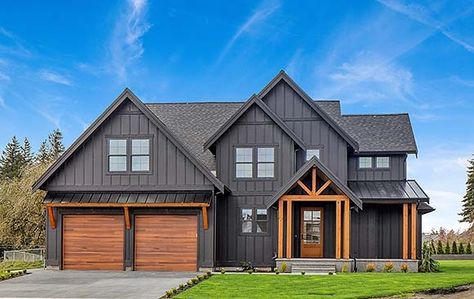 Craftsman Style House Plans with Shingled Siding Lake Almanor, Spec House, House Exterior Ideas, Basement Floor Plans, Buying House, Paint Colors For House, Colors For House, Lake Homes, Exterior Paint Colors For House