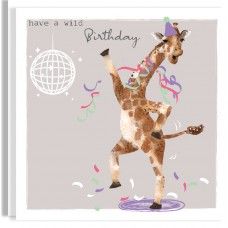 Giraffe Staying Alive Birthday Card Digital Artwork Illustration, Giraffe Birthday Card, Animal Birthday Card, Music Card, Birthday Cards For Niece, Grandma Birthday Card, Giraffe Birthday, Design Club, Sister Birthday Card