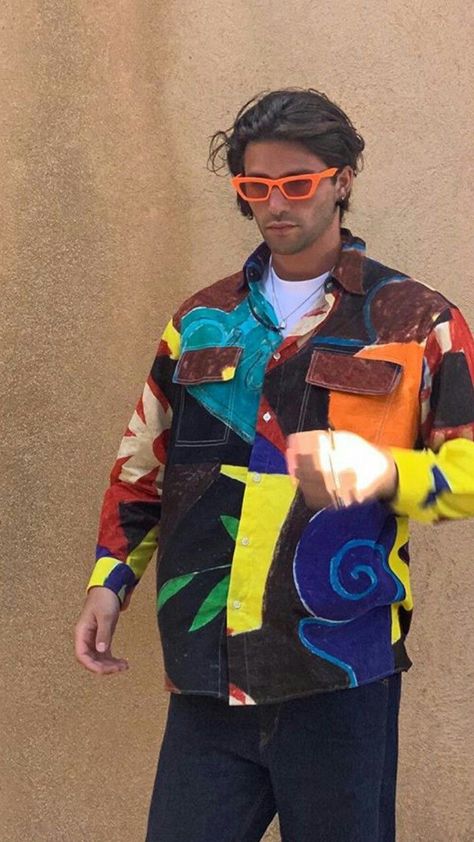 Mens Fashion Colorful, Artsy Outfit Men, Funky Outfits Men, Marc Forne, Fashion Collection Inspiration, Look Festival, Streetwear Men Outfits, Men Fashion Casual Outfits, Alternative Outfits