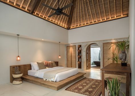 Villa Massilia 2 photo by KIEARCH. Bali Master Room, Villa Style Bedroom, Bali Themed Bedroom, Resort Interior Design Bedroom, Balinese Bedroom Design, Resort Villa Interior, Balinese Bedroom Ideas, Tropical Villa Bedroom, Bali Bedroom Design