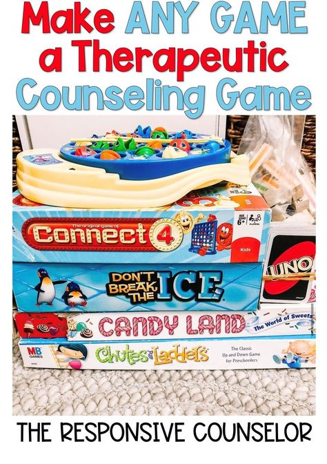 Play Therapy Activities, Adolescent Therapy, Social Skills Games, Counseling Games, Counseling Techniques, School Counseling Activities, School Counseling Lessons, Use Data, Child Life Specialist