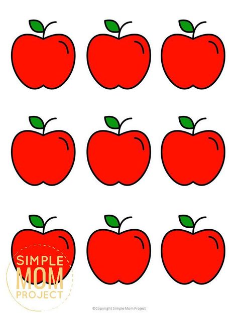 Are your kids looking for nice bright red & green apple templates for their spring time crafts? Here’s some easy & free printable apples templates for them to use in both large and small sizes with both red & green apple designs available. What a great way to make simple fruit for your diy apple tree. Click here to grab your free printable red & green apple templates today! #Redappletemplates #Redappleprintables #Greenappletemplates #Greenappleprintables #Appleprintables #SimpleMomProject Apples Printables Free, Apple Pattern Printable, Apple Curriculum, Apple Tree Activity, Apple Printable, Apple Outline, Apple Clip Art, Apple Clipart, Apple Template