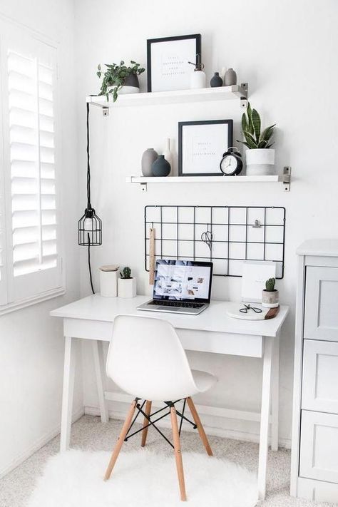 Teenage Room Decor, White Desk, Study Room Decor, Home Office Setup, Room Makeover Bedroom, Home Office Space, Room Makeover Inspiration, Modern Times, Room Inspiration Bedroom