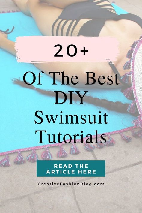 Warmer weather has finally arrived, and its time to get to the outdoors! One of the best parts of summer fun is feeling good in your summer wear. One of the most challenging things? Finding one that fits you! The best way to find one is actually to make one! Here are the best Pinterest swimsuit Tutorials you can find on how to make your own swimwear. Sewing For Beginners Projects, Diy Bathing Suit, Diy Swimwear, One Piece Bikinis, Creativity Challenge, Diy Swimsuit, Diy Tulle, Old Bras, Diy Fashion Ideas