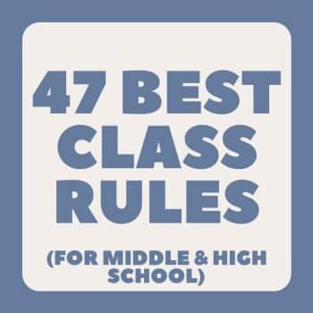 By setting strong class rules at the start you’ll be setting the tone for the rest of your time. Here are 47 ideas for middle school and high school classrooms. Middle School Classroom Rules Ideas, High School Classroom Expectations, Classroom Rules For High School, Class Norms, Class Rules For High School, Middle School Classroom Rules, Rules For Classroom High School, High School Classroom Policies, Class Rules High School