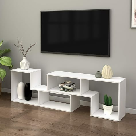 Tv Stand With Speaker Space, Tv Wall Design Small Space Simple, Modern Tv Rack Design Living Rooms, Modern Tv Console Design Living Room, Tv Stand Design Modern Simple, Tv For Sale, Stand Tv Ideas For Living Room, Simple Tv Stand Decor, Simple Tv Stand Design