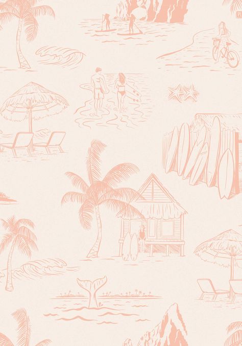 Peel & Stick Wallpaper Playa Vista Pattern Pre-pasted and Unpasted Wallcovering Removable Beach Life Wall Mural by Green Planet - Etsy Bedroom Wall Mural Aesthetic, Beach Prints Aesthetic, Beach Room Wallpaper, Beach Mural Wallpaper, Beach Bathroom Wallpaper, Coastal Kitchen Wallpaper, 2024 Wallpaper Trends, Beach Asthetics Wallpaper, Boho Beach Wallpaper