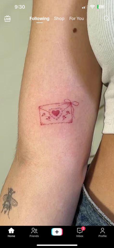 American Pie Tattoos, Apartment Number Tattoo, Mail Letter Tattoo, I Love You I’m Glad I Exist Tattoo, Chicago Inspired Tattoos, Love Letter Tattoo Envelope, Gallery Wall Tattoo, Mailbox Tattoo, Envelope Tattoos