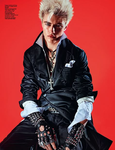 Lucky Blue for Numéro Homme Berlin Lucky Blue Smith, Masculine Fashion, Lucky Blue, Billy Idol, Mode Inspo, Character Outfits, Punk Fashion, Costume Design, Look Cool