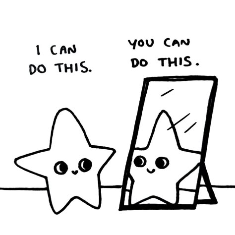 ANDY on Instagram: “Positive star thinks you can do it #goodluck #yougotthis #star #doodle #positivity #goodvibes #cute #goblincore” Good Vibe Drawings, Inspiration And Motivation, You Can Do It Illustration, Positive Vibes Drawing, Motivational Cute Drawings, Motivation Cute Pics, You Can Do It Drawing, Positive You Can Do It Quotes, Motivational Doodles Drawings