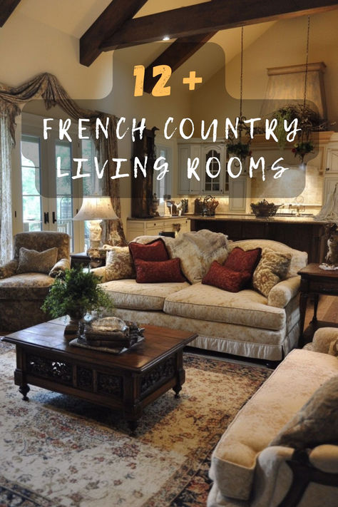 Planning a cozy retreat in your home? Click for 12 French country living room ideas that blend rustic charm with modern elegance! 🌿🛋️ #FrenchCountry #LivingRoomDecor #RusticCharm #ModernElegance #HomeStyle French Farmhouse Family Room, Organic Modern French Country, French Cottage Living Room Ideas, French Cottage Interiors, Rustic French Country Living Room, Modern French Country Living Room, French Country Living Room Ideas, French Country Interior Design, French Country Family Room