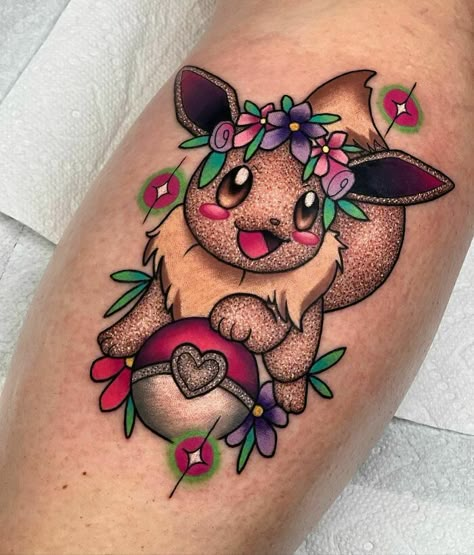 Pokemon Tattoo Ideas, Pokemon Sleeves, Pikachu Tattoo, Pokemon Tattoos, Gamer Tattoos, Tattoo Thoughts, Pokemon Tattoo, Kawaii Tattoo, Tatuaje A Color