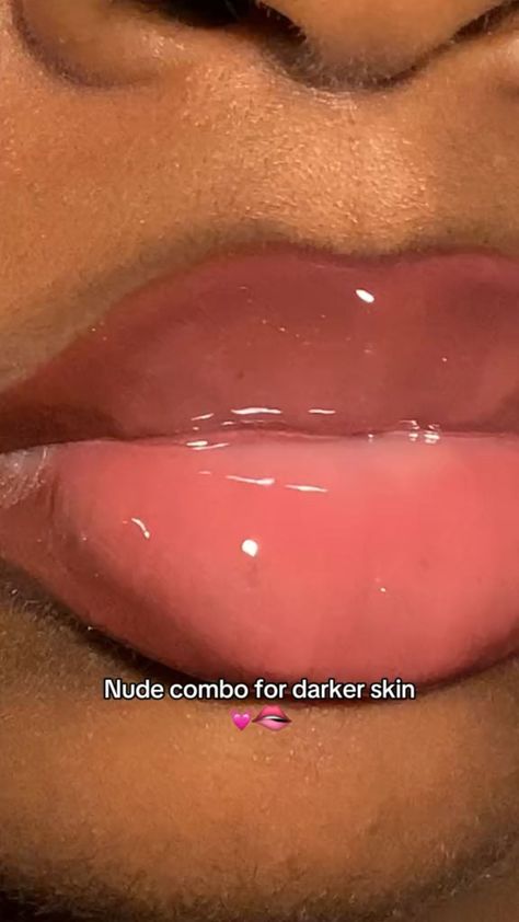 @ritaonsaturnNude Lip Combos Black Pink Lip Combo, Lip Combos For Caramel Skin, Pink Lip Liner And Gloss Combo, Pink Lip Liner Black Women, Nude Make Up Glam, Cute Lip Combos Brown Skin, Nyx Lip Combo Black Women, Ombre Lip Combos For Dark Skin, Pink Lip Black Women