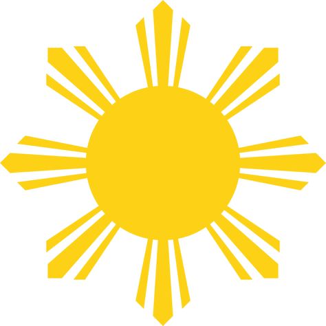 File:Sun Symbol of the National Flag of the Philippines.svg Philippine Tattoo, Sun Wallpaper Hd, Philippine Flag Wallpaper, Flag Of The Philippines, Traditional Filipino Tattoo, Philippines Tattoo, Banana Ketchup, Filipino Flag, Tropical Clipart