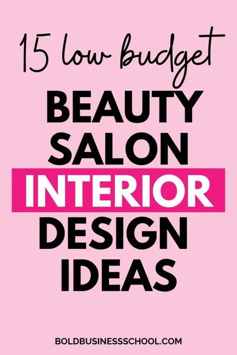 Opening a beauty salon? Low budget beauty salon interior design can still result in a stylish space. Here are 15 ideas that focus on affordability: Low Budget Salon Interior Design, Home Beauty Salon Ideas Small Diy, Industrial Salon Design Interiors, Diy Hair Salon Decor Ideas, Parlour Decoration Ideas, Salon Decorating Ideas Business, Salon Wallpaper Ideas, In Home Hair Salon Ideas Small Spaces, Home Salon Ideas Small Diy