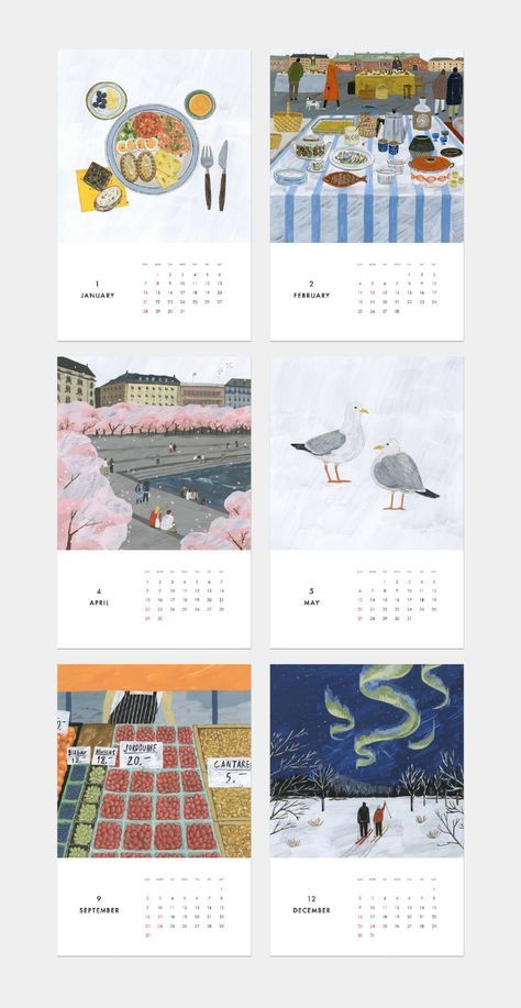 Creative Calendar Design Layout, Calendar Illustration Design, Calendar Design Inspiration, Calendar Illustration, Illustration Calendar, Calendar Art, Creative Calendar, 달력 디자인, Calendar Layout