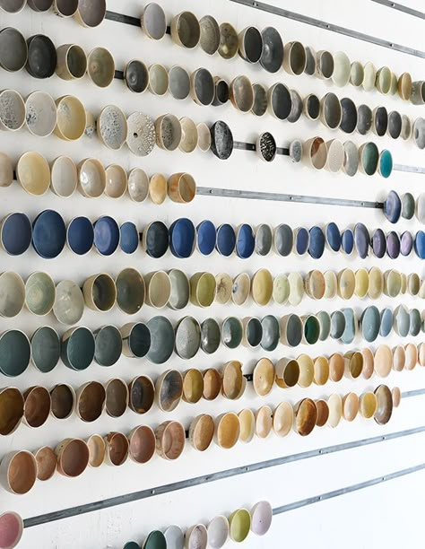 House & Home - Vancouver Ceramicist Janaki Larsen Shares Her Creative Process Pottery Studio Design, Pottery Cafe, Ceramic Wall Art Tiles, Studio At Home, Doing Art, Glazed Walls, Ceramic Wall Decor, Ceramic Tools, Ceramics Studio