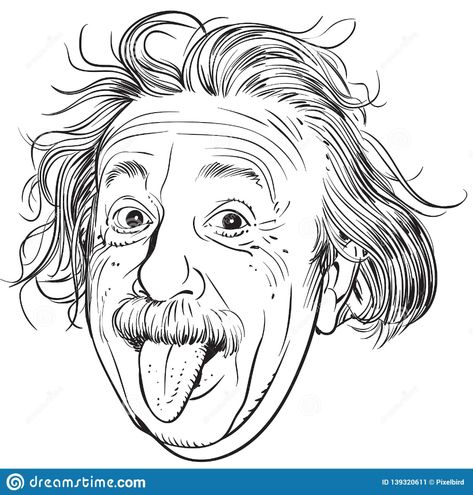 Albert Einstein portrait, line art illustration. Illustration about history, discovery, drawing, background, isolated, head, artwork, genius, people, person, retro, face - 139320611 Albert Einstein Drawing Easy, Albert Einstein Portrait, Einstein Portrait, Caricatures Drawing, Caricature Family, Drawing Caricatures, Caricature Drawings, Caricature Portrait, Modern Physics