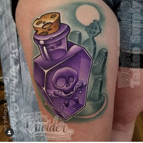 Jar tattoo by the best Tattoo artist in CT, Cracker Joe Swider Jar Tattoo, Ink Master Tattoos, Instagram Portfolio, Bottle Tattoo, Religious Tattoos, New School Tattoo, Ink Master, Tattoo Art Drawings, Aesthetic Tattoo