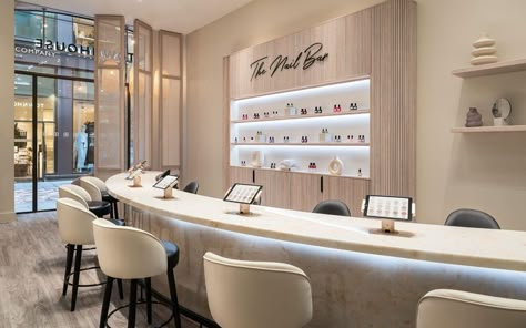 The best things to do in Canary Wharf in winter 2023 Desain Salon Kuku, Luxury Nail Salon, Salon Openings, Nail Parlour, Plush Armchair, Nail Salon Interior, Dream Salon, Nail Salon Decor, Marble Arch