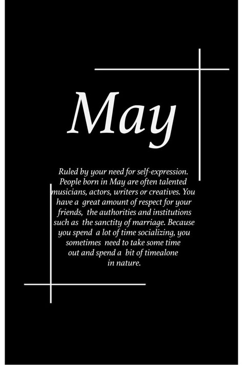 Personality According To Birth Month, Birthday Month Personality, May Birthday Month Quotes, Things Based On Your Birthday Month, Birth Day Quotes, Birth Month Meanings, Birth Month Personality, Zodiac Signs Aesthetic, Month Symbols