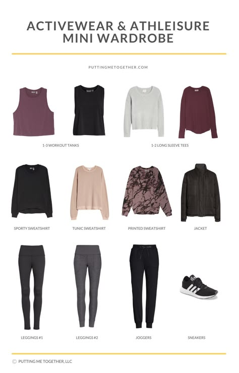 Activewear & Athleisure Capsule Wardrobe Wardrobe Capsule 2023 Spring, Athleisure Wardrobe Capsule, Athlesuire Capsule Wardrobe, Workout Wardrobe Capsule, Athlesuire Outfit 2023, Minimalist Athleisure Outfits, Athleisure Capsule Wardrobe 2023, Alternative Athleisure, Fitness Capsule Wardrobe