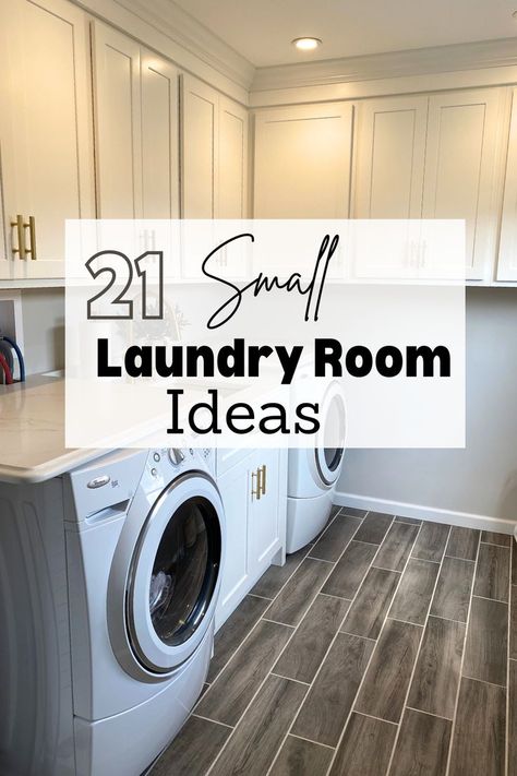 Small Washer And Dryer, Washer Dryer Laundry Room, Small Laundry Room Ideas, Small Utility Room, Laundry Room Countertop, Laundry Room Update, White Laundry Rooms, Laundry Room Ideas Small Space, Dream Laundry Room