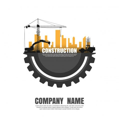 Construct building logo Premium Vector | Premium Vector #Freepik #vector #logo #business #template #building Civil Engineering Logo, Construction Company Names, Supply Chain Strategy, Engineering Logo, Construction Company Logo, Ing Civil, Truck Logo, Engineers Day, Construction Logo Design