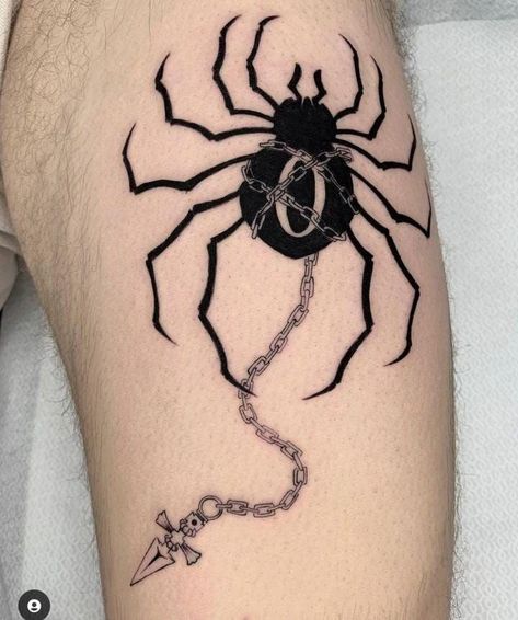 Cool Anime Tattoo Ideas, Tattoo Banner, Mangas Tattoo, Spiderman Tattoo, Anime Tattoo Ideas, Hunter Tattoo, Chain Tattoo, Book Anime, One Piece Tattoos