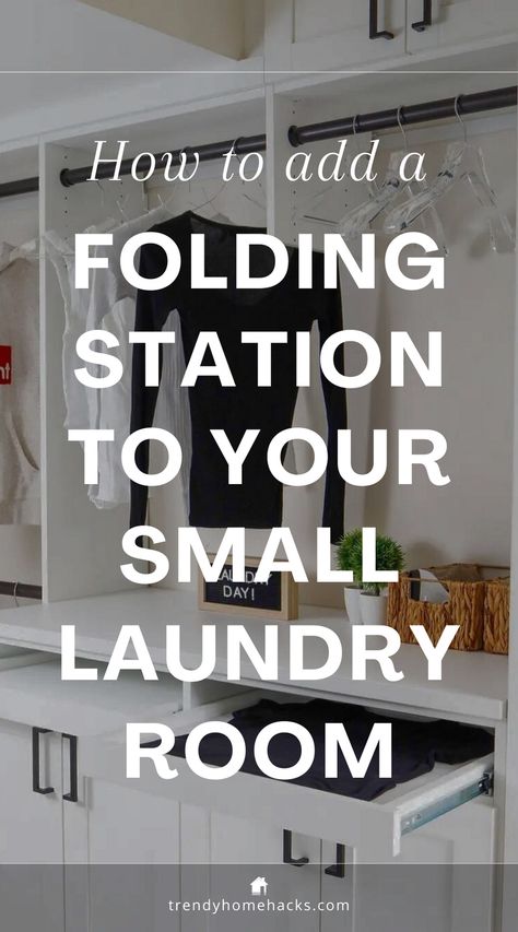 This article is tailored to individuals seeking to elevate both the aesthetic appeal and practicality of their living spaces by incorporating a folding station into their compact laundry room. 

Providing insightful and actionable advice, we will delve into the steps to seamlessly integrate this feature, turning laundry day from a tedious task into a delightful experience.

Click to read more! Small Laundry Room With Folding Area, Folding Space In Laundry Room, Laundry Room Design Folding Counter, Hidden Laundry Folding Table, Fold Out Laundry Table, Laundry Folding Area, Laundry Folding Station Ideas, Folding Table In Laundry Room, Laundry Room Ironing Station Ideas