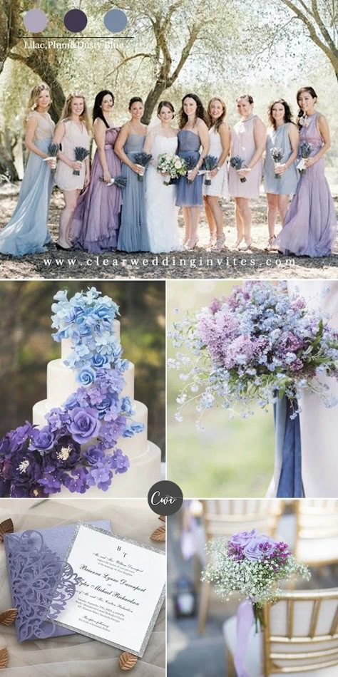 Lilac Purple And Blue Wedding Theme, Powder Blue And Lavender Wedding, Navy And Lilac Wedding Decor, Periwinkle And Grey Wedding, Pastel Blue And Purple Wedding Theme, Lilac And Dark Blue Wedding, Light Purple And Blue Wedding Theme, French Blue And Lavender Wedding, Lavender And Periwinkle Wedding