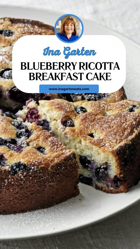 Ina Garten Blueberry Ricotta Breakfast Cake Ina Garten Ricotta Cheese, Blueberry Ricotta Recipes, Blueberry Ricotta Breakfast Cake Ina, Ricotta Brunch Recipes, What Can I Use Ricotta Cheese For, Cakes With Ricotta Cheese, Ina Garten Blueberry Ricotta Cake, Ina Garten Brunch Recipes, Ina Garten Breakfast Recipes