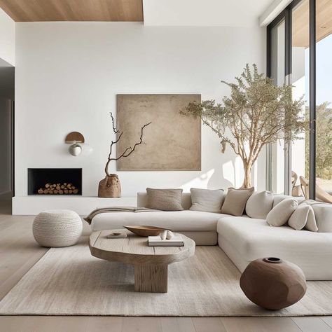 Modern Natural Minimalist Home, Living Room Interior Minimalist, Minimum Living Room Decor, Big Wall Art Living Room Minimalist, Furniture Inspo Living Rooms, Beach Front Living Room, Wabi Sabi Commercial Space, Big Art Pieces Living Room Minimalist, Neutral Japandi Living Room