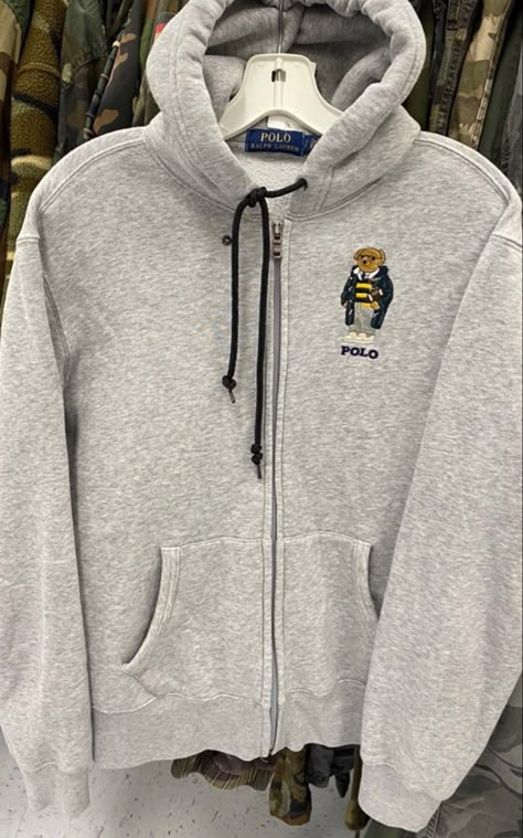 Polo Bear Hoodie, Old Money Hoodie, Nike Tech Fleece Tracksuit, Men's Denim Style, Bear Hoodie, Hype Clothing, Future Clothes, Mens Casual Dress Outfits, Ralph Lauren Outfits